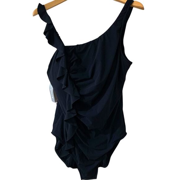 Magicsuit Other - Magicsuit One Piece Women's Size 16 Black Ruffle Cascade Lexi Beach Poolside NWT